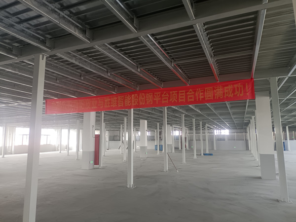 海寧市丹陽(yáng)皮業(yè)倉(cāng)儲(chǔ)性能提升的秘密，藏在勝通為其量身定制的鋼平臺(tái)里！